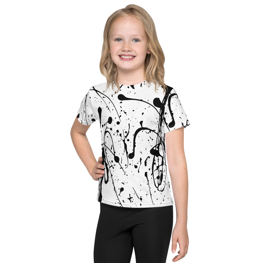 T-shirt with crew neck in vibrant sublimated print with a fit that allows the kiddos to participate in all of their favorite activities and be comfy the whole time. The ultimate kid's tee! In between sizes? We recommend you size up on this one.