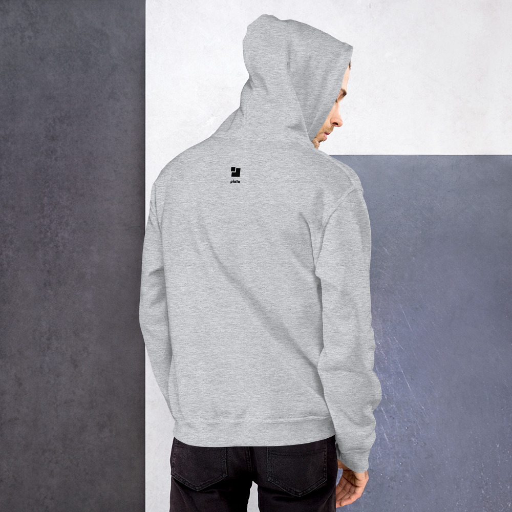 Cozy unisex go-to hoodie to curl up in. Soft, middle to heavyweight fabric with a super soft fleece inside. DTG (Direct to Garment) Print on the front and upper back.