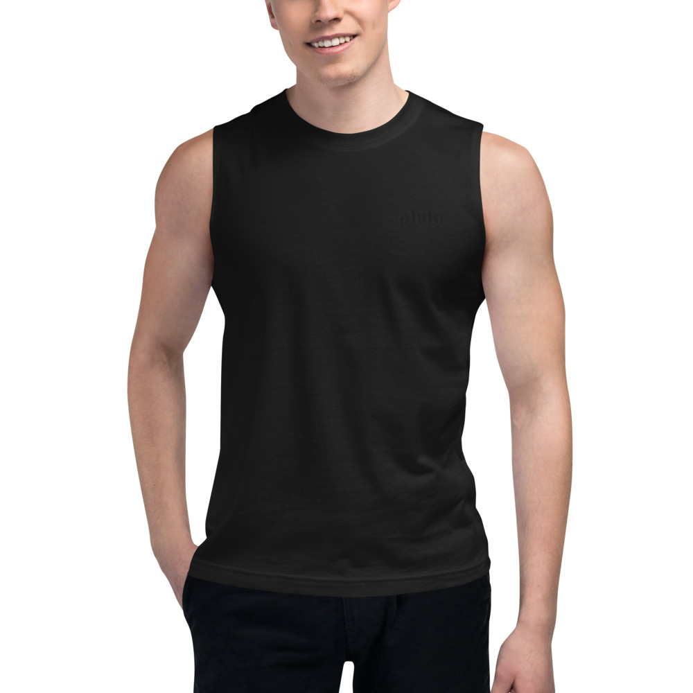 Soft, sleeveless and super comfy tank top with low-cut armholes giving it a casual look. Embroidery on the chest.