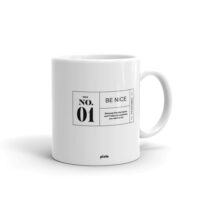 The perfect white and glossy mug that's sturdy and comfortable with a vivid print that'll withstand the microwave and dishwasher.