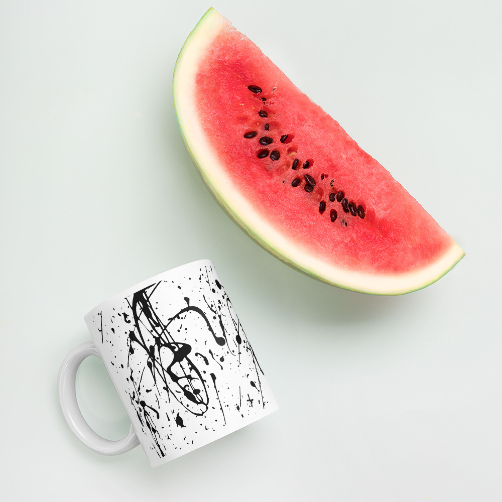 The perfect white and glossy mug that's sturdy and comfortable with a vivid print that'll withstand the microwave and dishwasher.