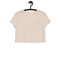 Super lightweight and soft cropped tee perfect for any hot day. It has a flattering, kinda modest, crop silhouette and a beautiful design. Embroidery on chest. 