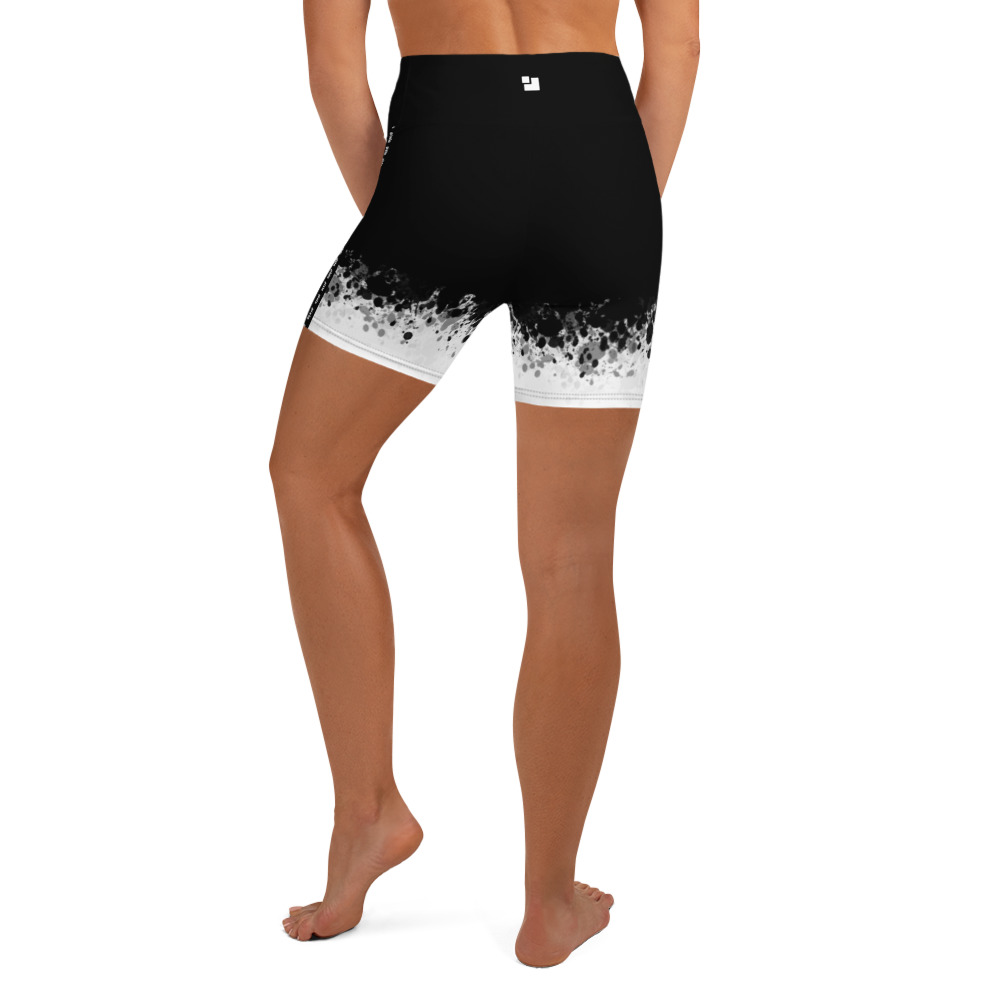 Wofupowga Womens Casual Color Block Elastic Waist Sport Yoga Striped Shorts 