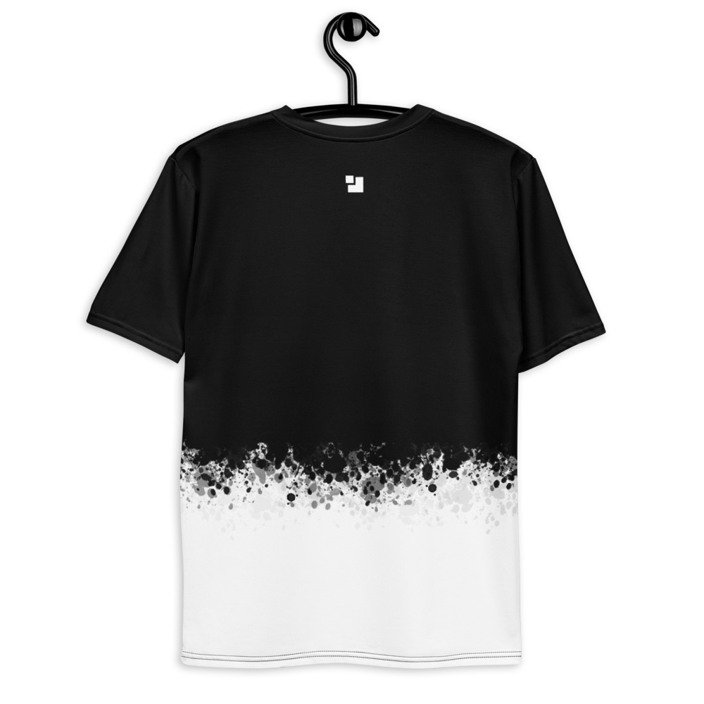Favorite black and white t-shirt that’s super smooth, comfortable, and made from a cotton touch polyester jersey and comes with sublimated print all over that won’t fade after washing.