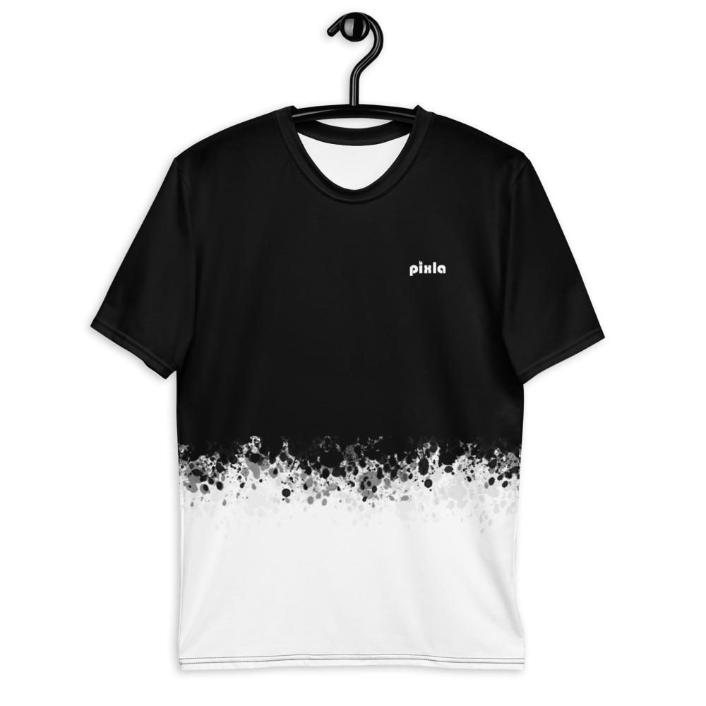 Favorite black and white t-shirt that’s super smooth, comfortable, and made from a cotton touch polyester jersey and comes with sublimated print all over that won’t fade after washing.