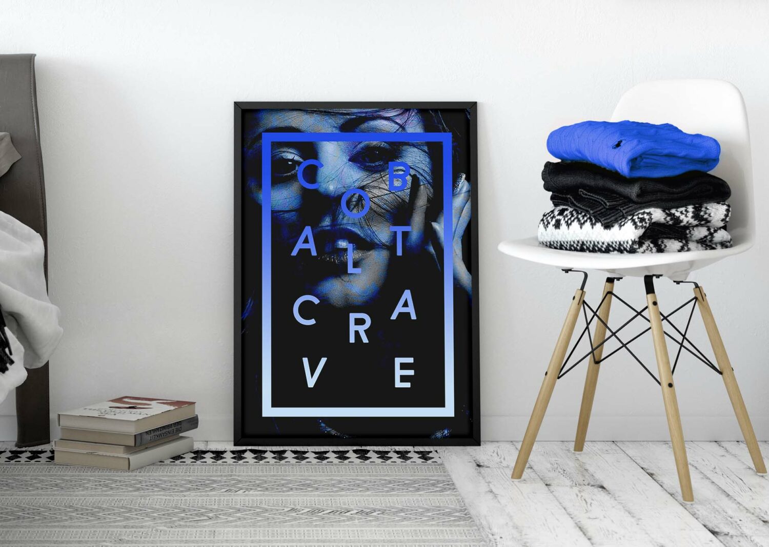 Royal blue premium poster