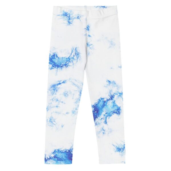 Smooth, soft and stretchy – these kids leggings are just perfect for active kiddos. These leggings will never lose their vibrant white and royal blue tie-dye color intensity.