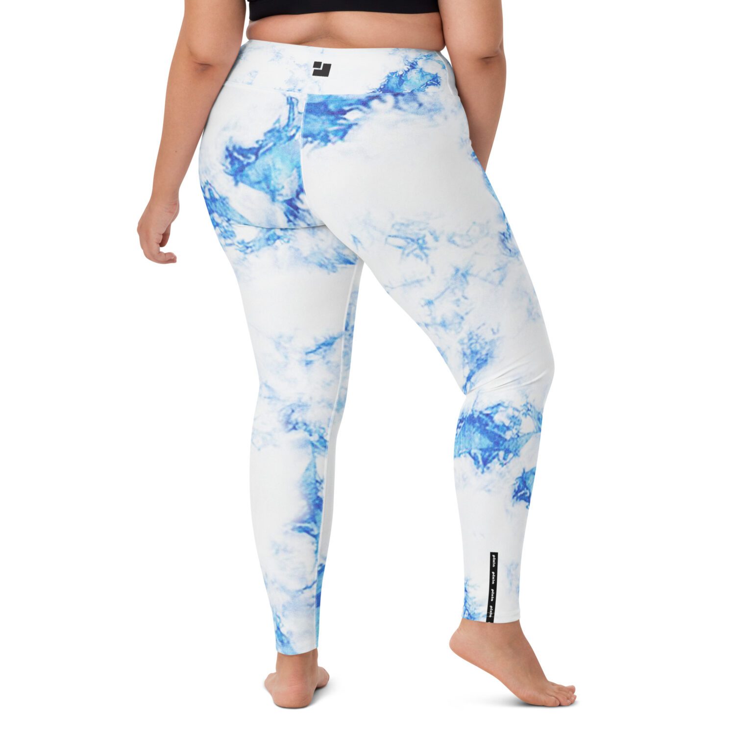 These royal blue tie-dye and white super soft, stretchy, and comfortable yoga leggings are an absolute must for any legging lover. High-waisted, snug, and soft fit, just like a second skin.