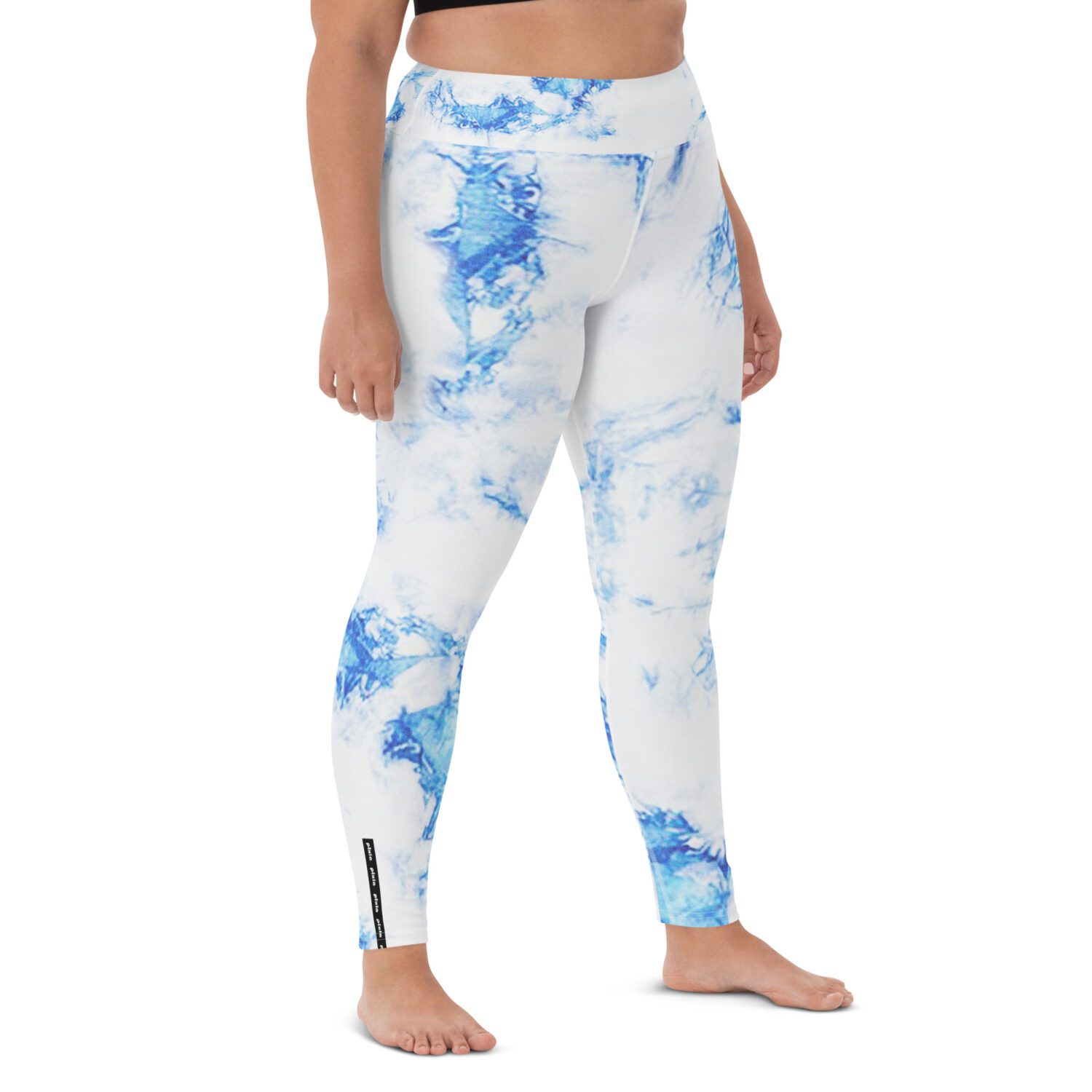 These royal blue tie-dye and white super soft, stretchy, and comfortable yoga leggings are an absolute must for any legging lover. High-waisted, snug, and soft fit, just like a second skin.